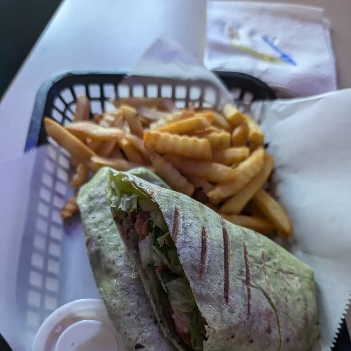 blt Rap with French Fries