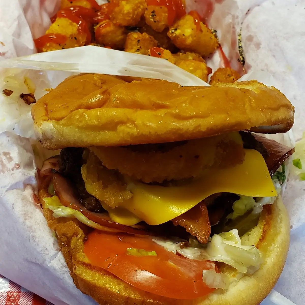 Bacon Cheeseburger with Tots