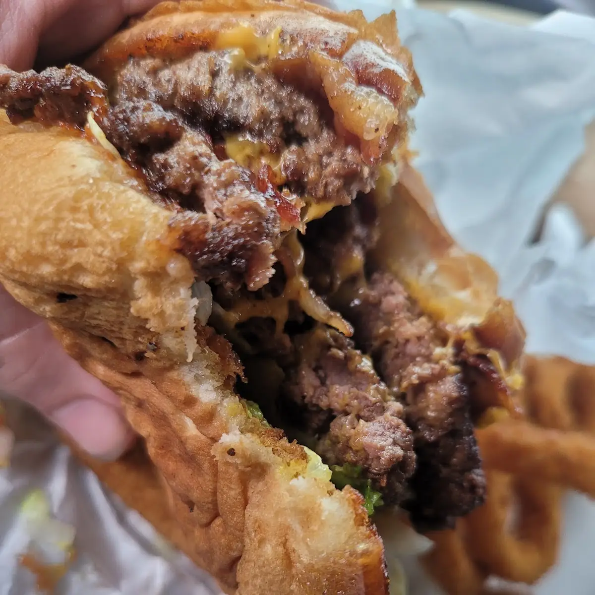 Double Cheeseburger and Fries