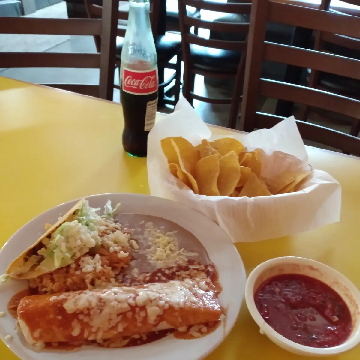 Chicken Burrito and Beef Taco