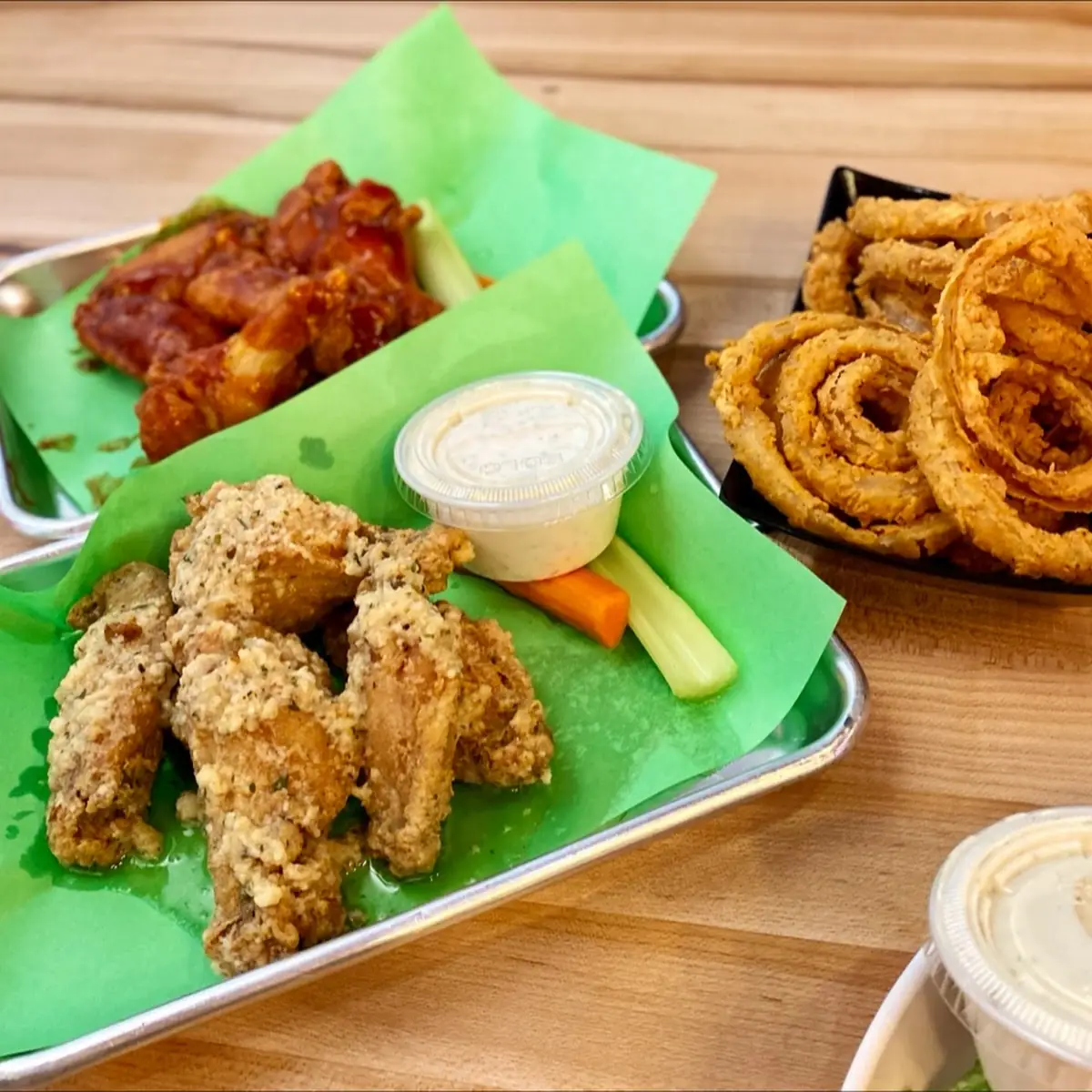 Chicken Wings and Onion Rings