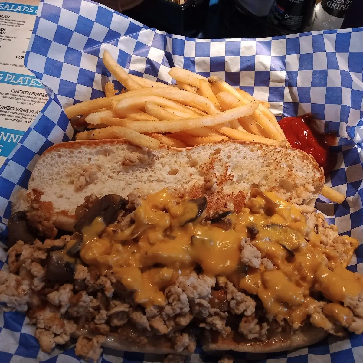 Grilled Chicken Cheesesteak Sandwich