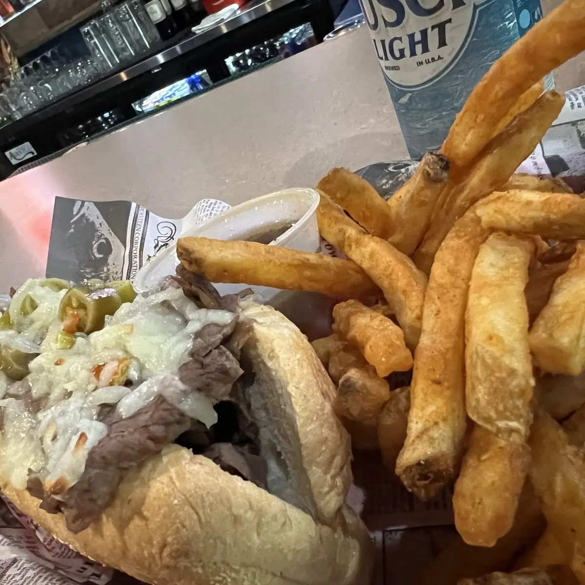 Philly Cheesesteak Sandwhich with FF