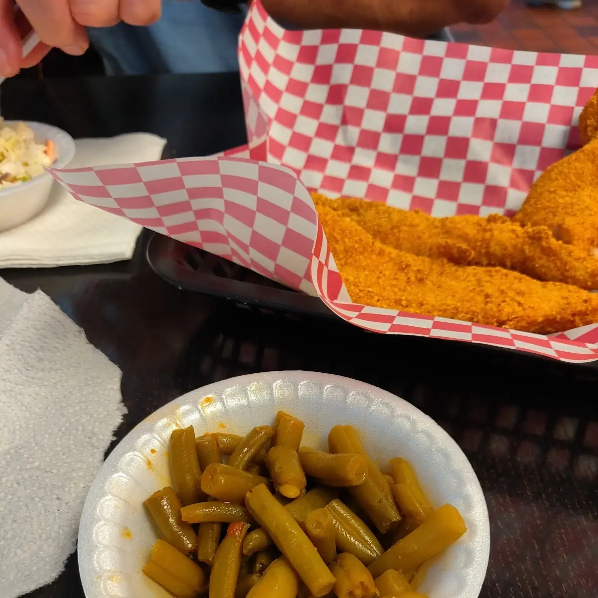 Fried Fish & Green Beans