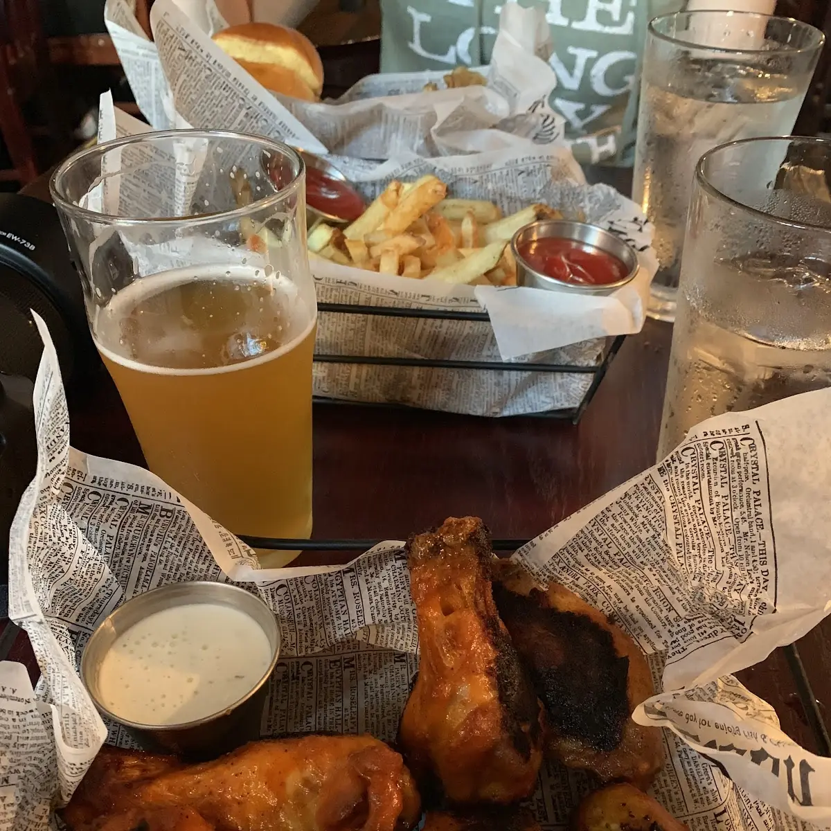 Char Wings with Blue Cheese