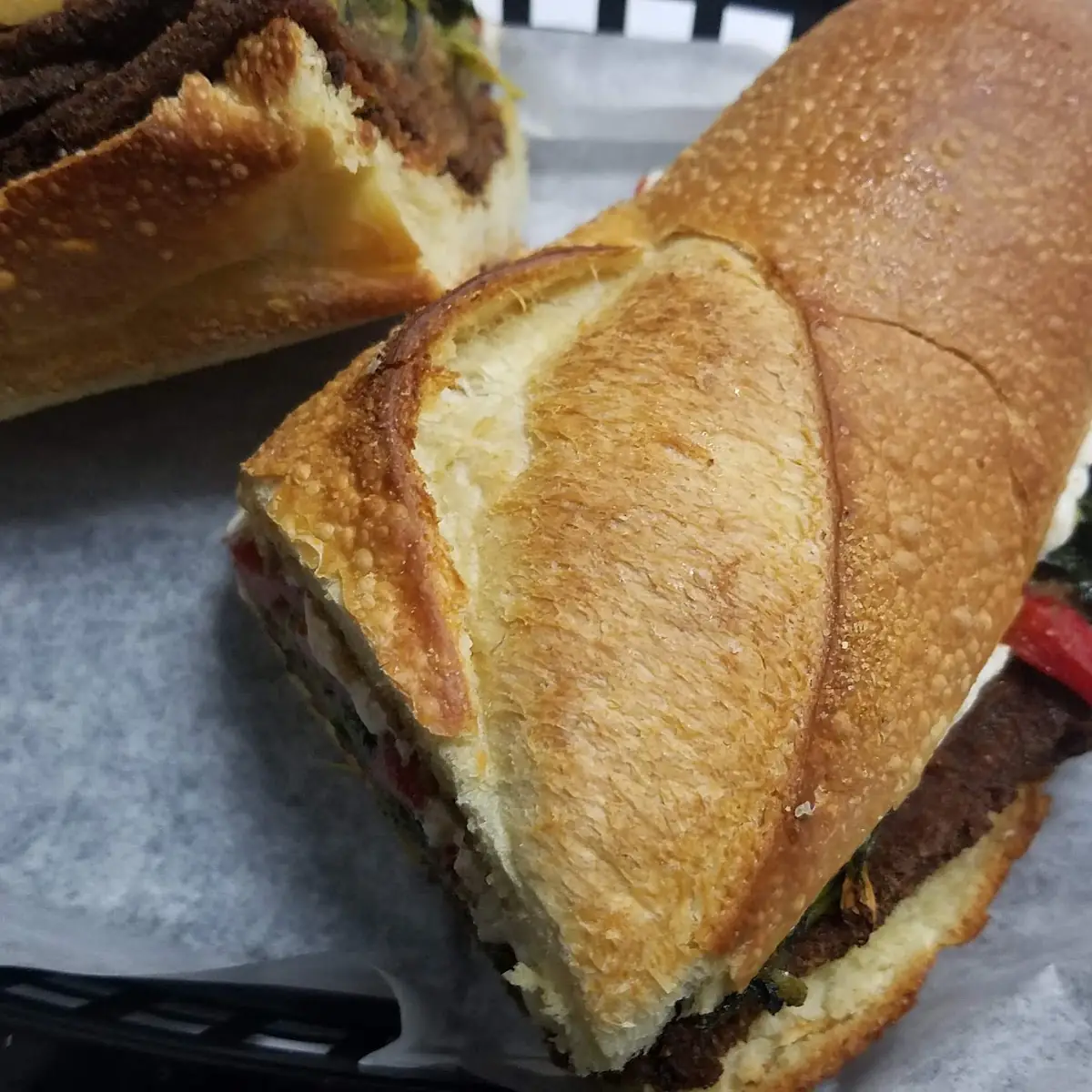 Egg Plant with Mozzarella and Peppers