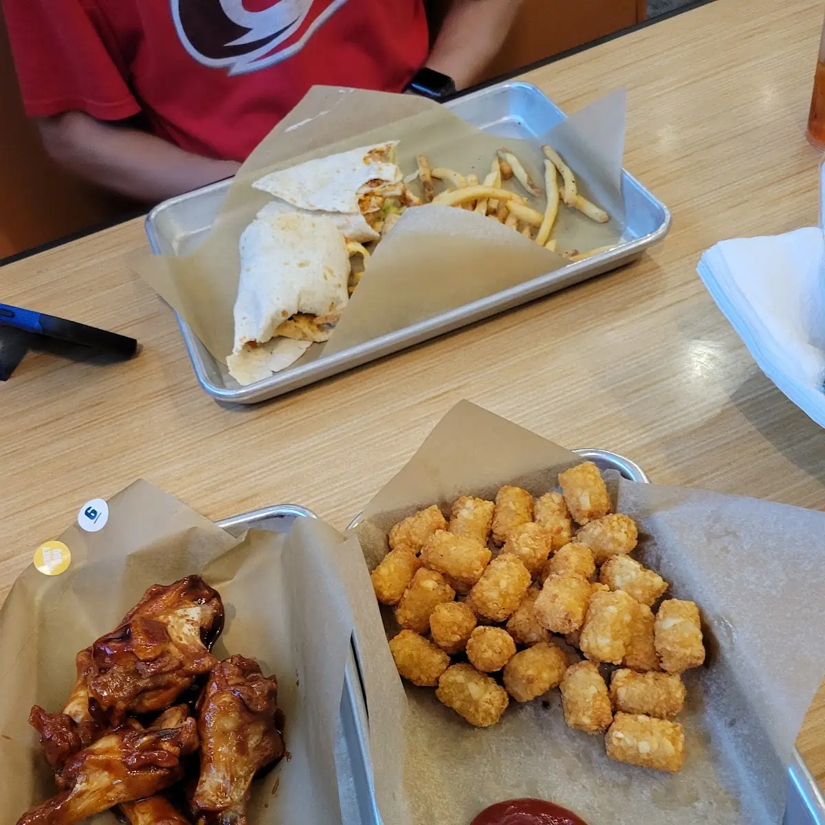 Chicken Wings and Tater Tots