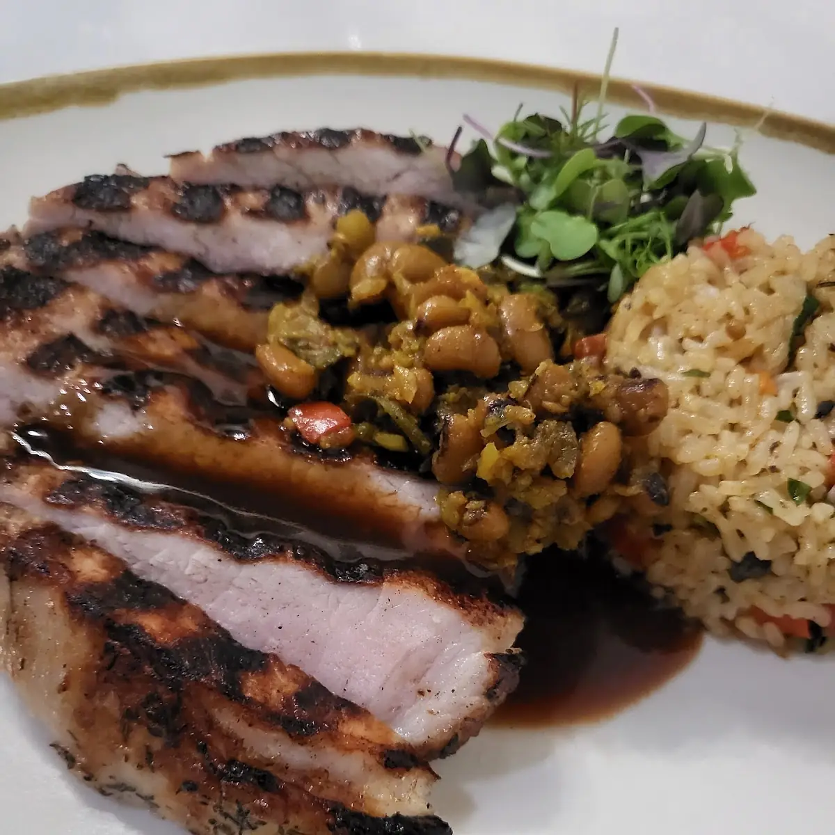 Grilled Double Cut Pork Chop