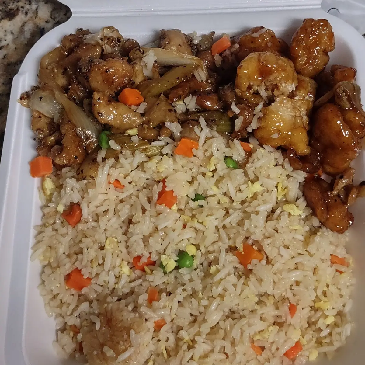 Orange Chicken Black Pepper Chicken Fried Rice