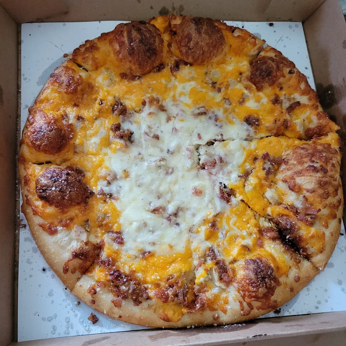Chicken Bacon Ranch Pizza Made to Look Like Candy Corn