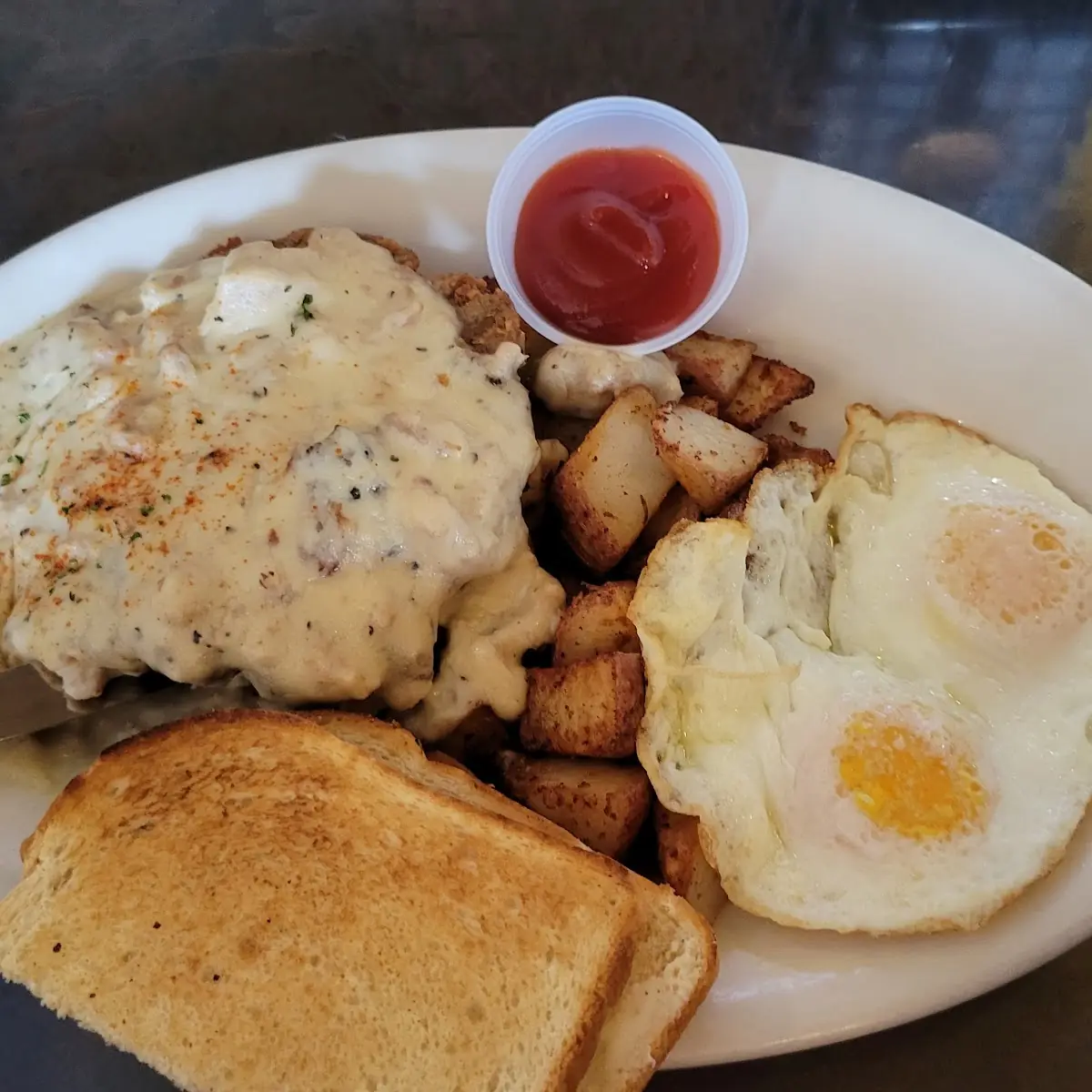 Chicken Fried Steak and Eggs