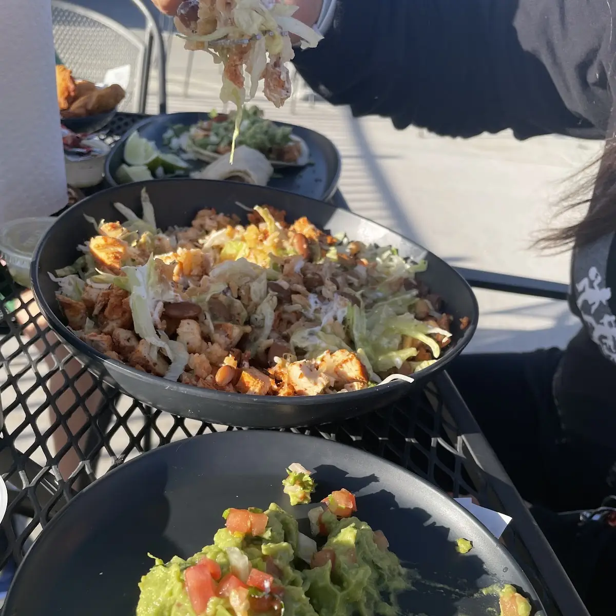 Guacamole Dip and Chicken Salad