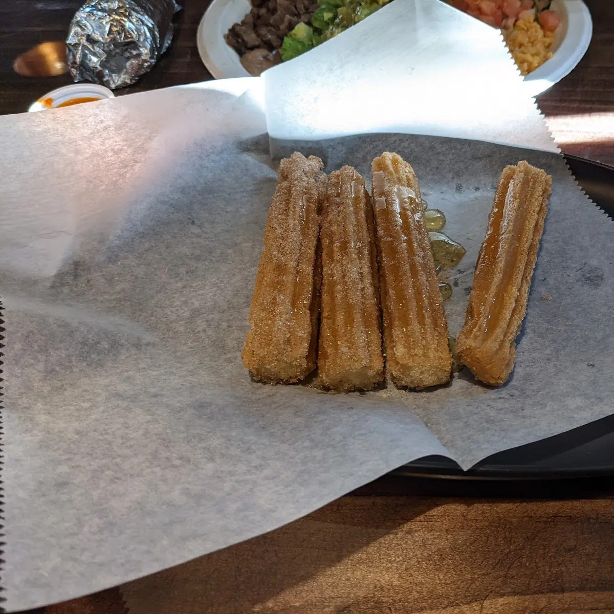 Honey Glazed Stuffed Churros