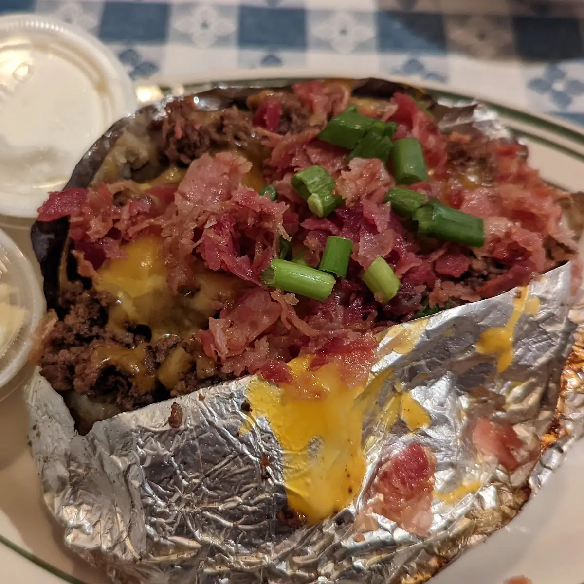 Prime Rib Stuffed Potato