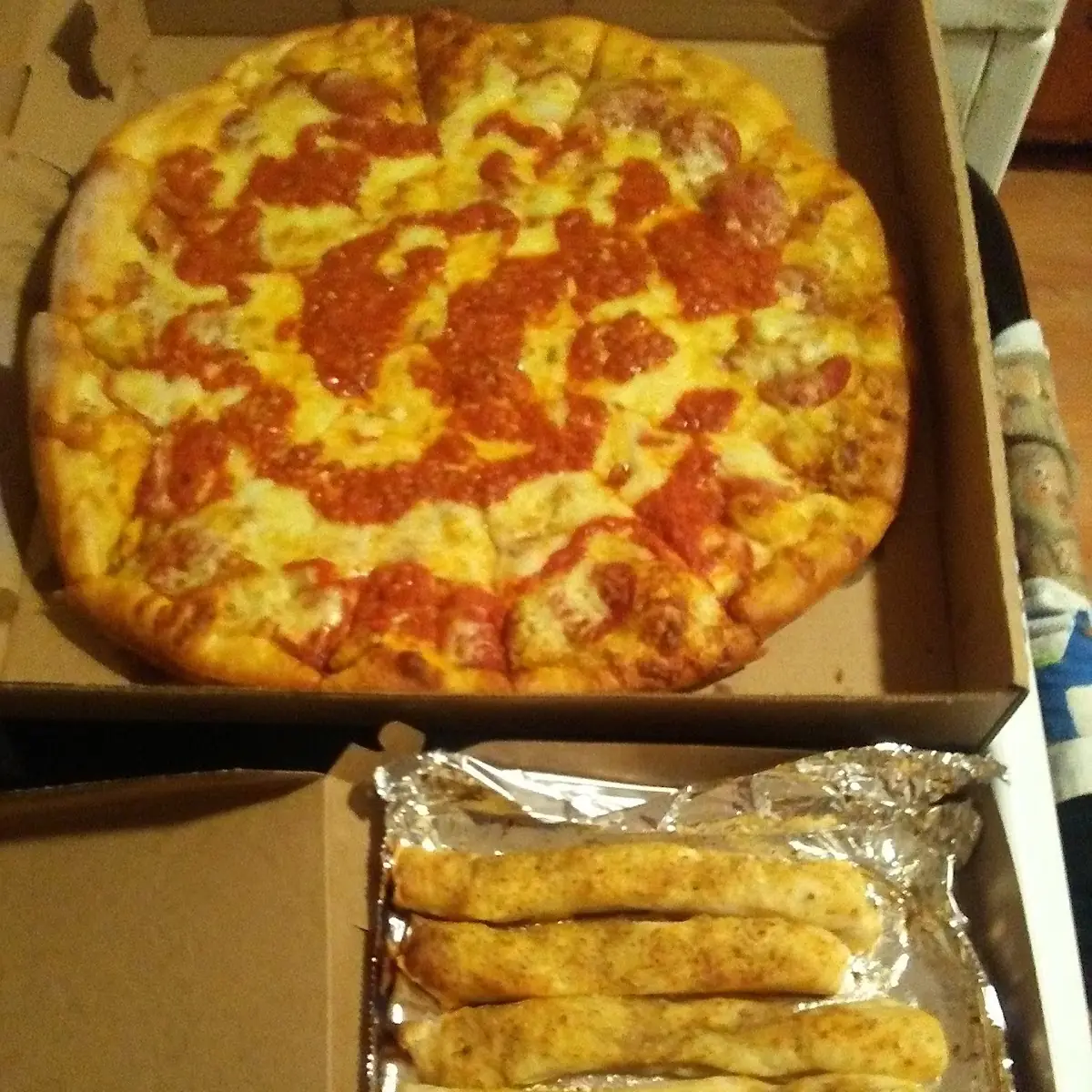 Grandmas Pizza and Bread Sticks