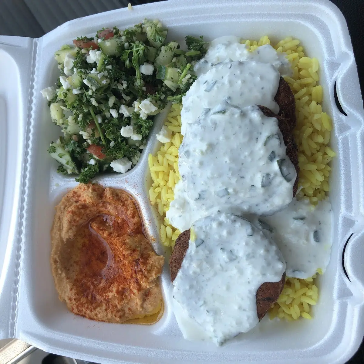 Grilled Chicken Gyro Platter with Rice