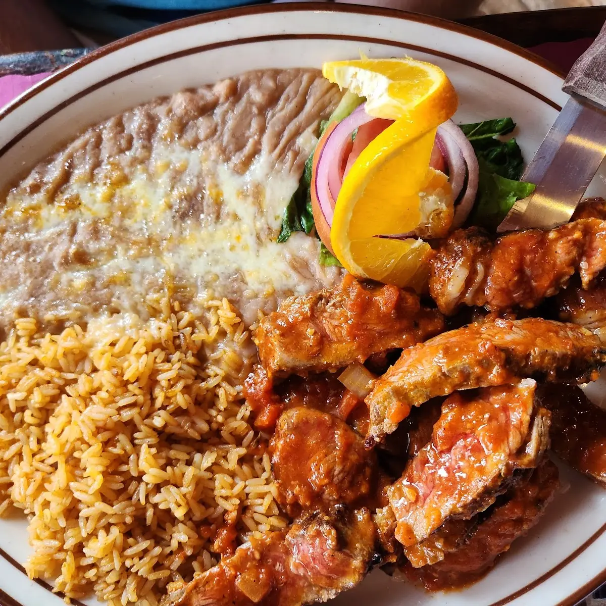 Spanish Rice & Refried Beans