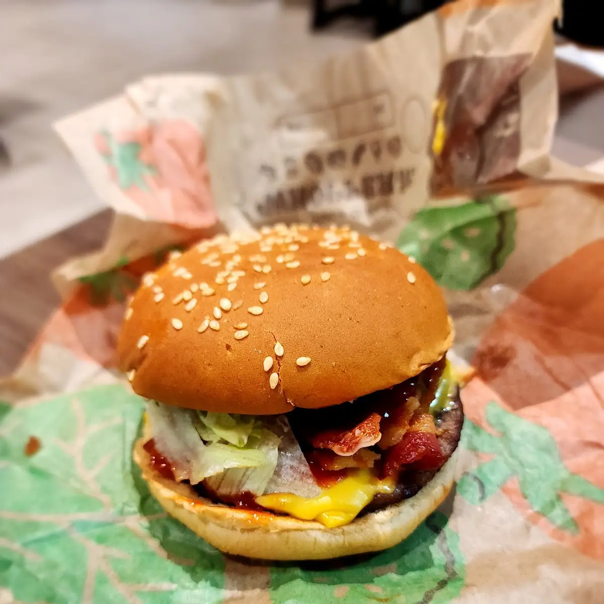 Whopper Jr Bacon Cheeseburger