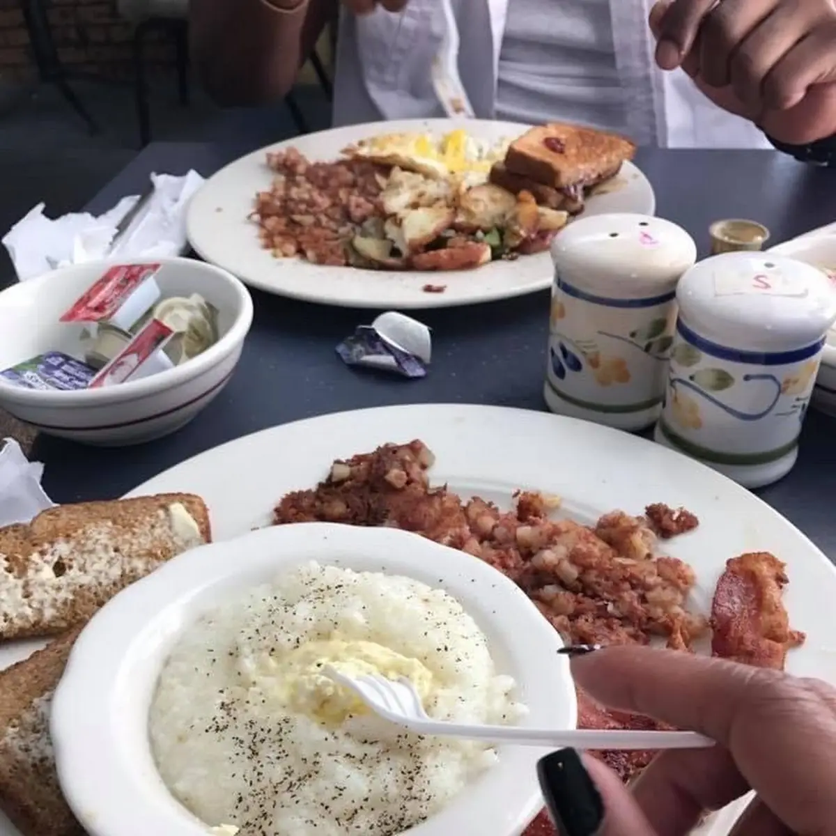 Corned Beef Hash and Grits