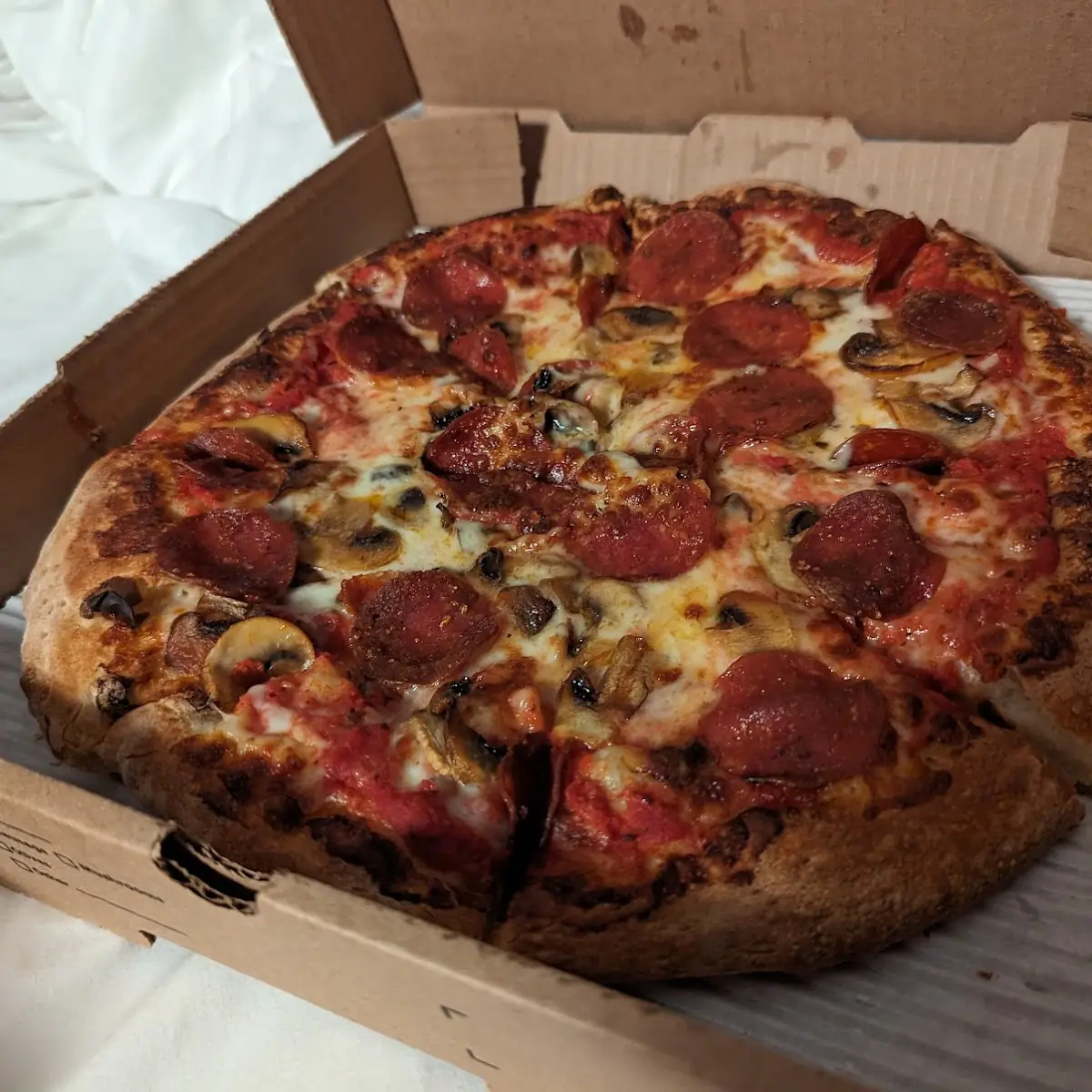 Pepperoni and Mushroom Pizza