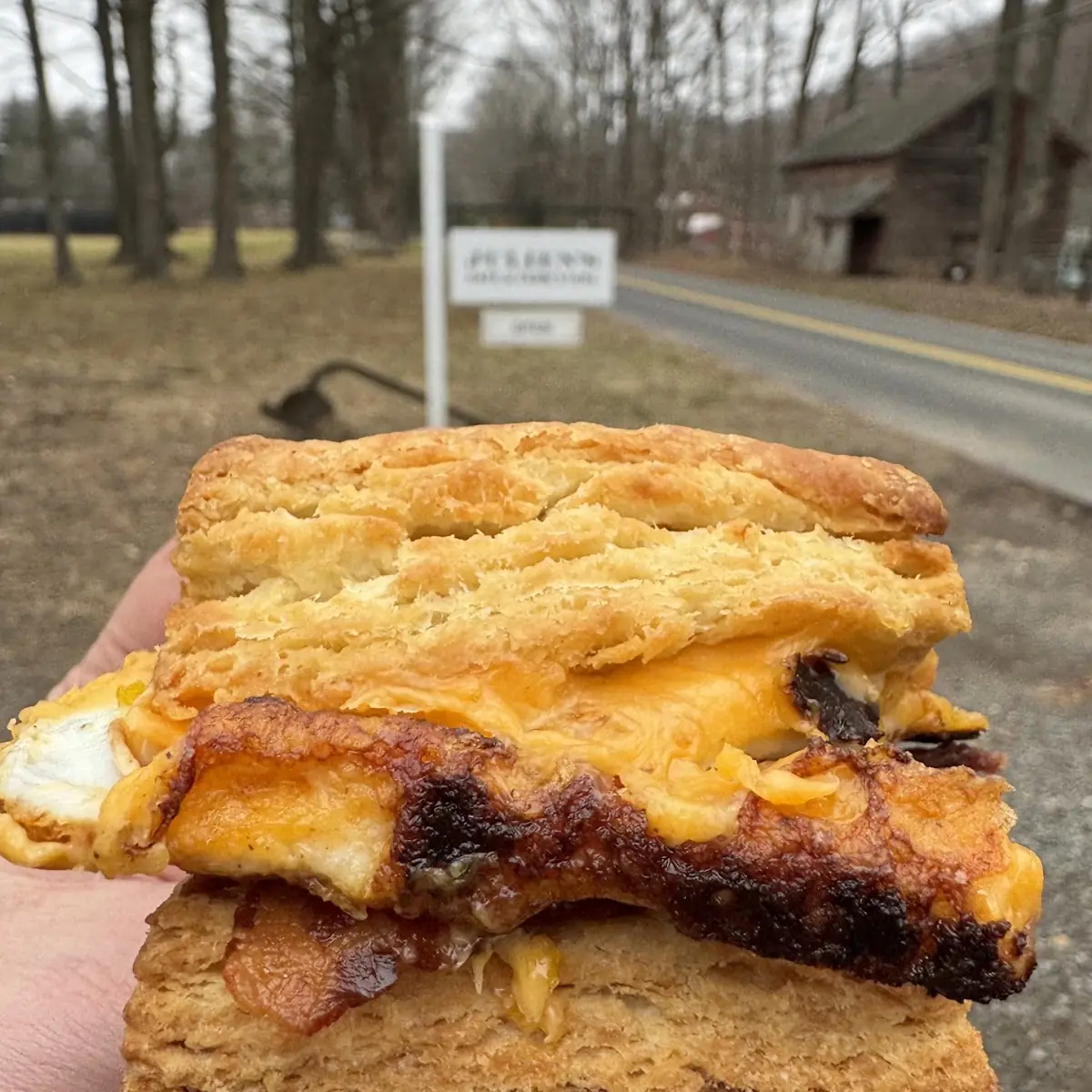 Bacon Egg & Cheese Cheddar Biscuit