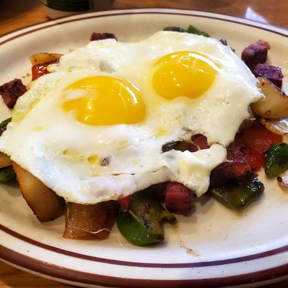 Homemade Corned Beef Hash with Eggs