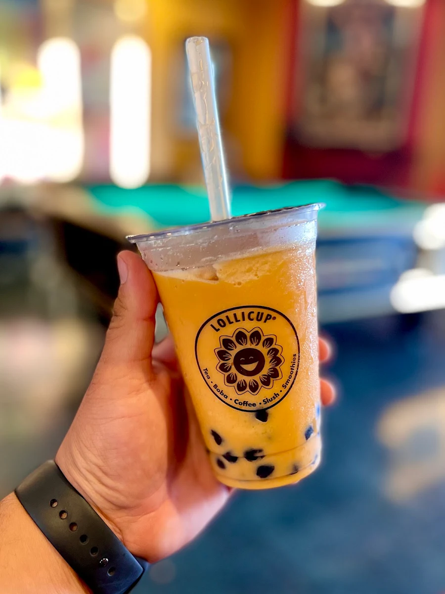 Thai Tea Slush with Boba