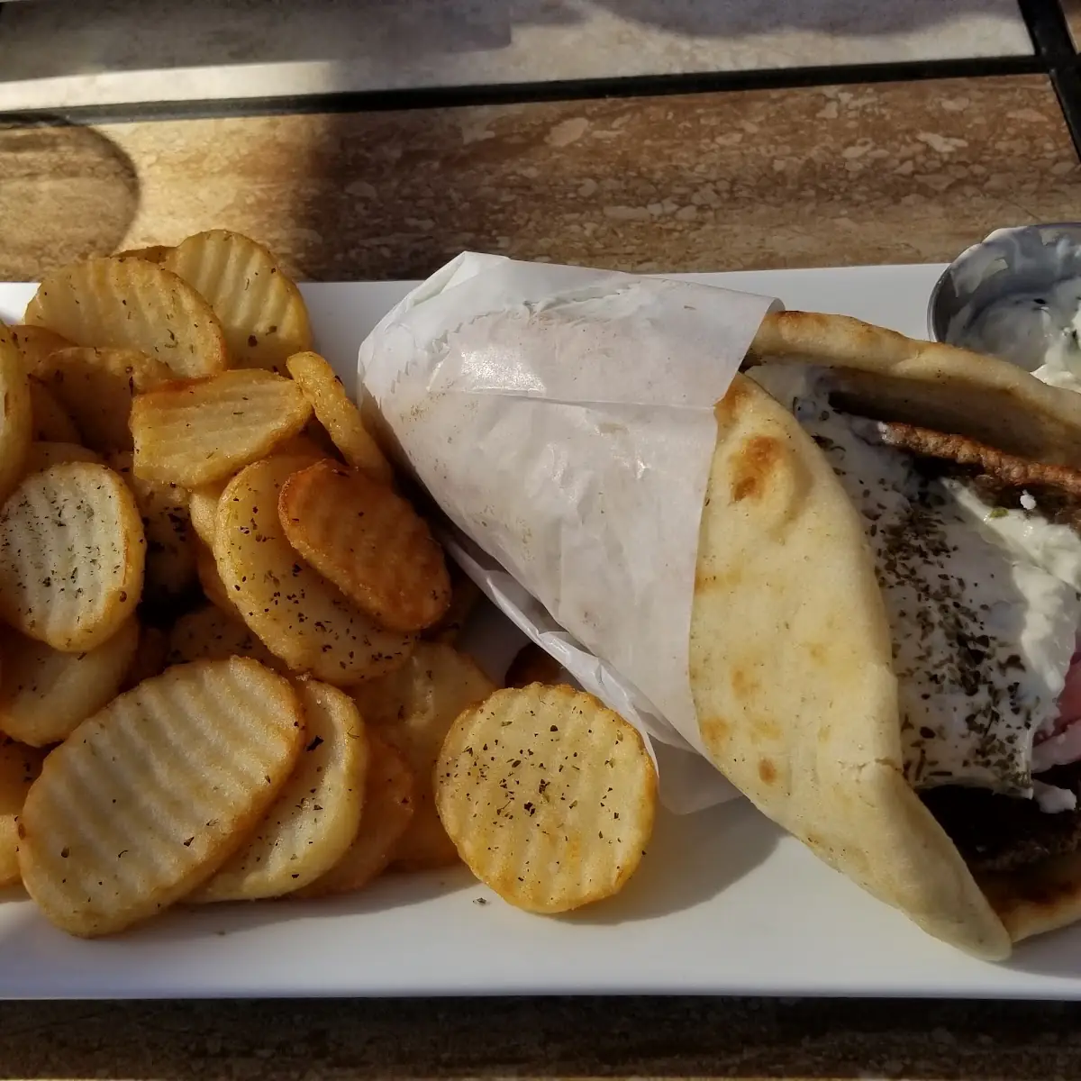 Gyro Wrap with Fries