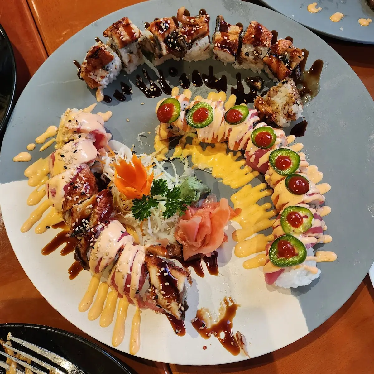 Yakuza Roll Dragon Roll and Pacific Roll