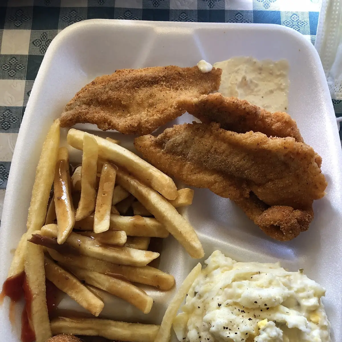 Fried Catfish with Potato Salad