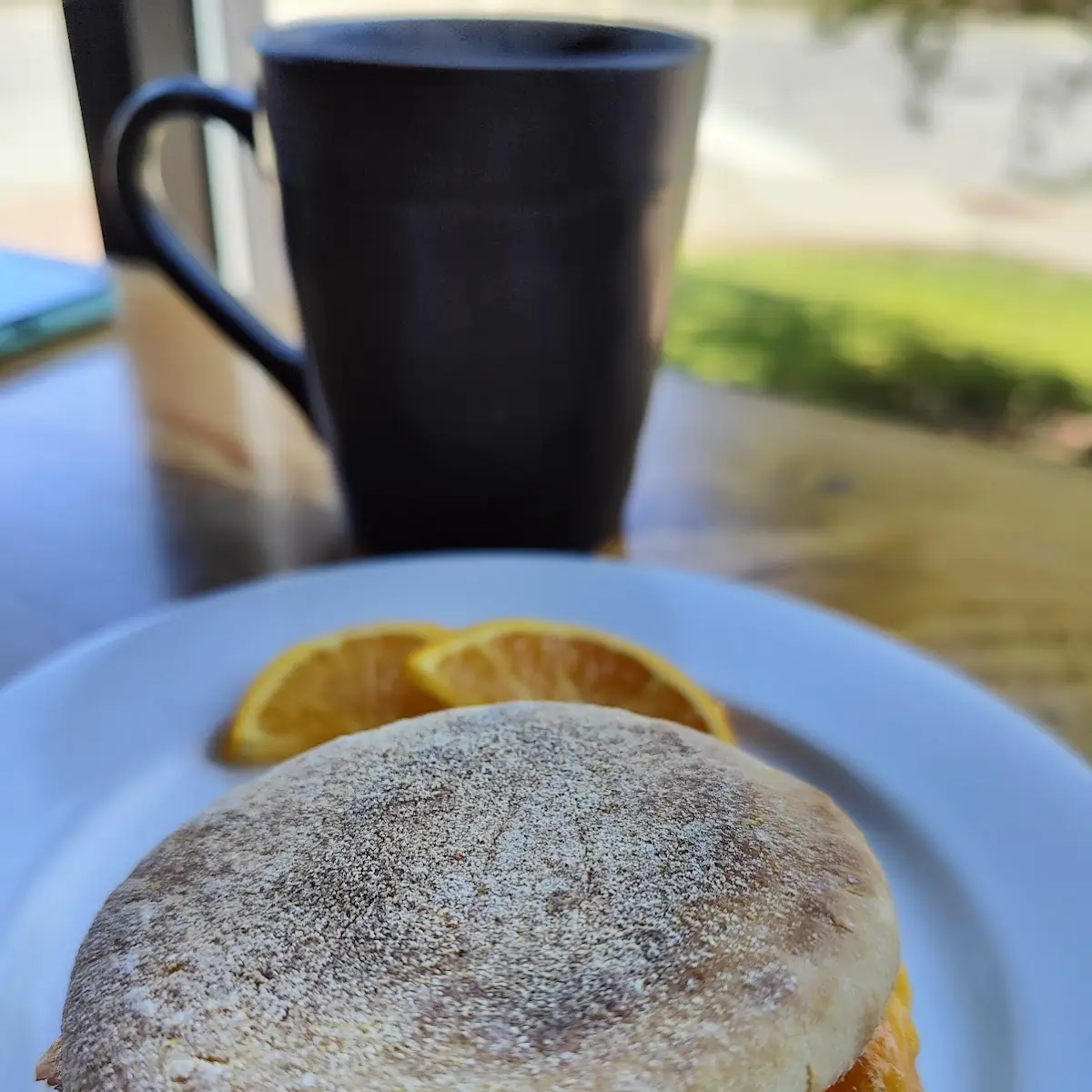 Egg & Cheese on English Muffin, Wood N Frog Coffee Company