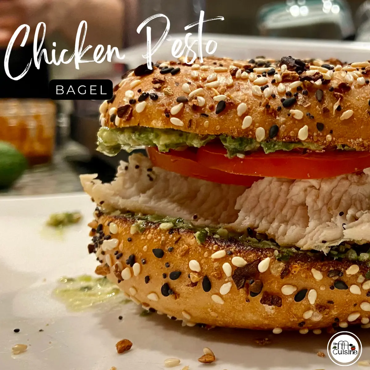 Chicken Pesto Bagel