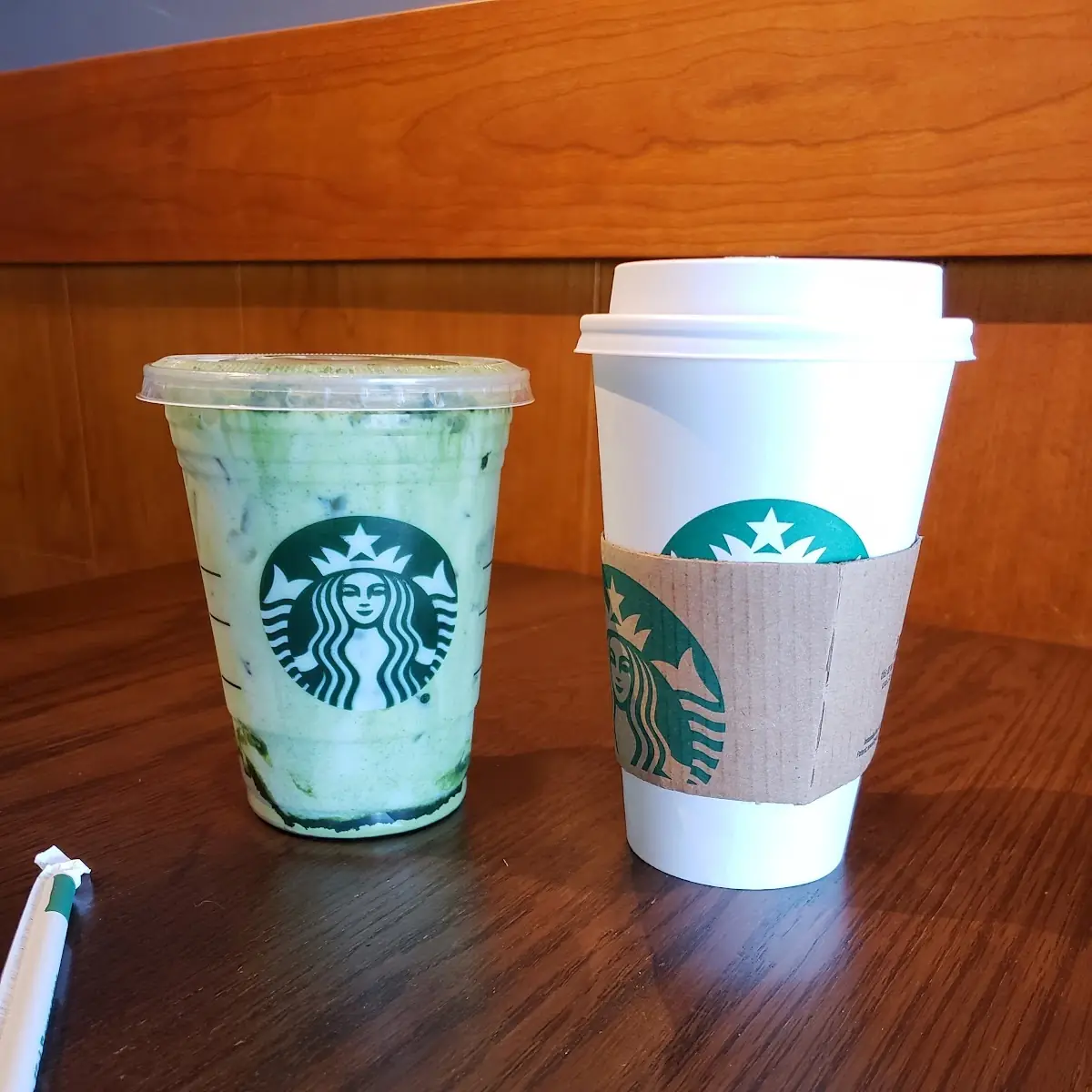 Green Tea Latte & Hot Americano