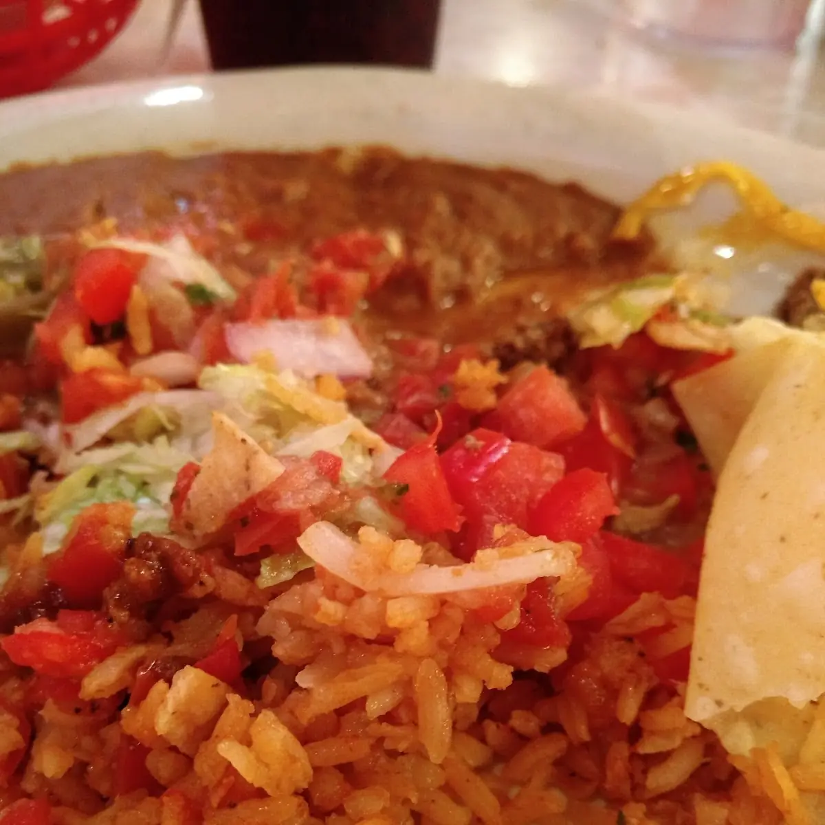 Poblano with Mexican Rice & Refried Beans