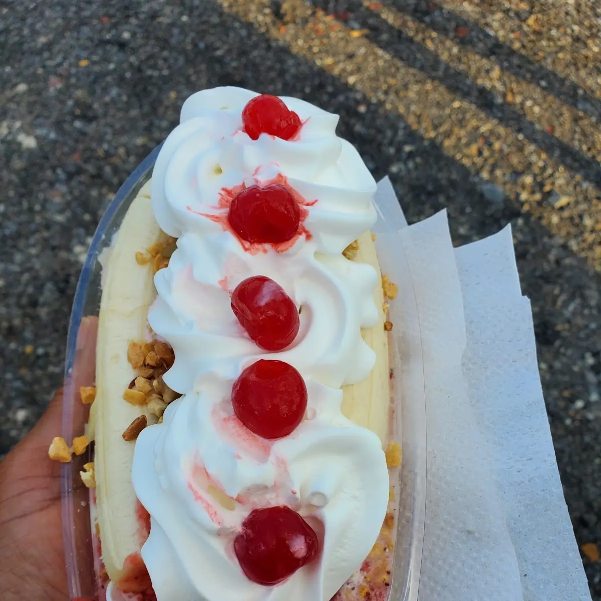 Banana Split w Soft Serve with or Without Peanuts Put Under Special Request