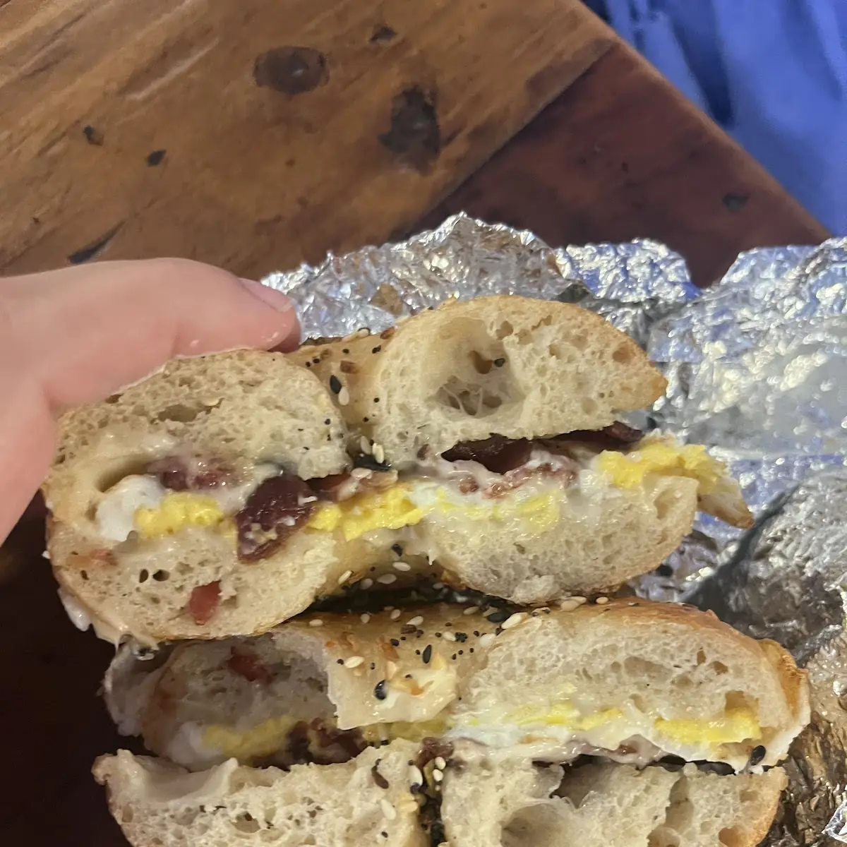 Bacon Egg and Cheese on Everything Bagel