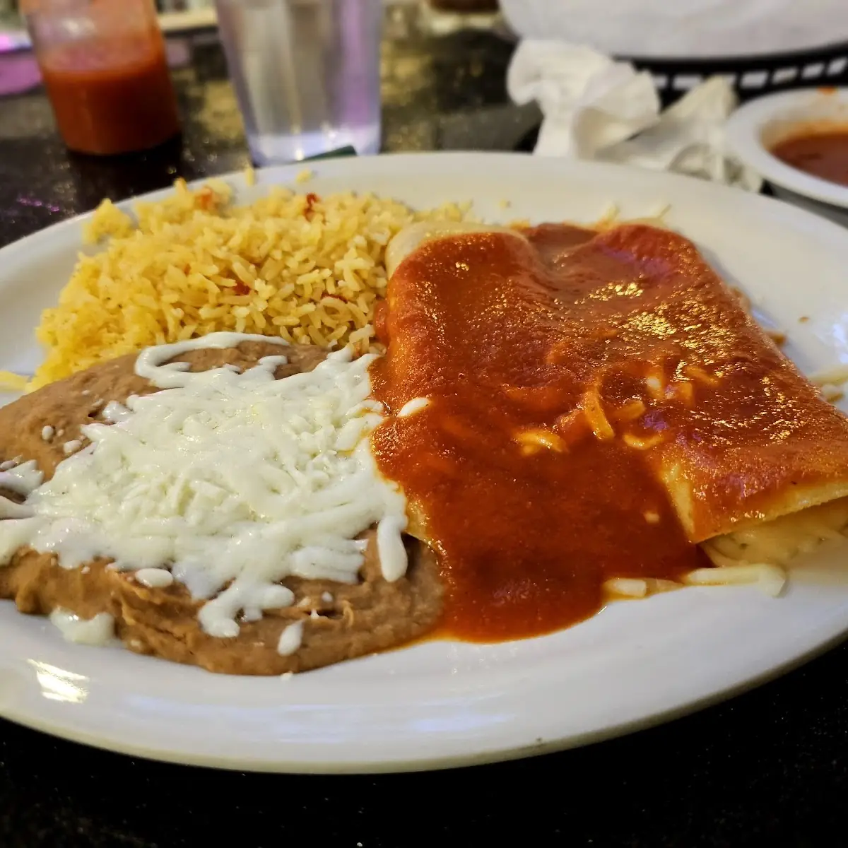 Cheese Enchilada Plate