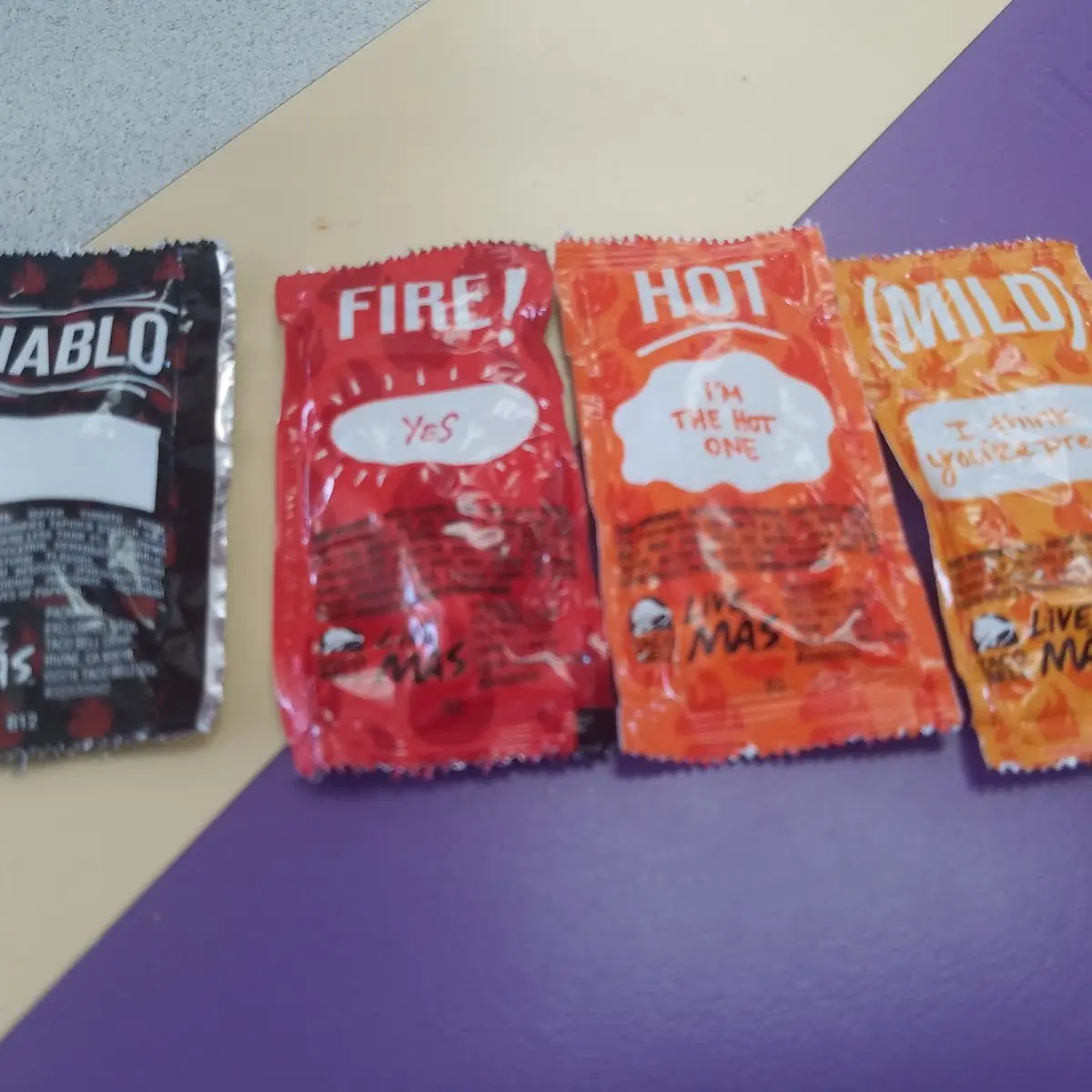Taco Bell Hot Sauce Packets