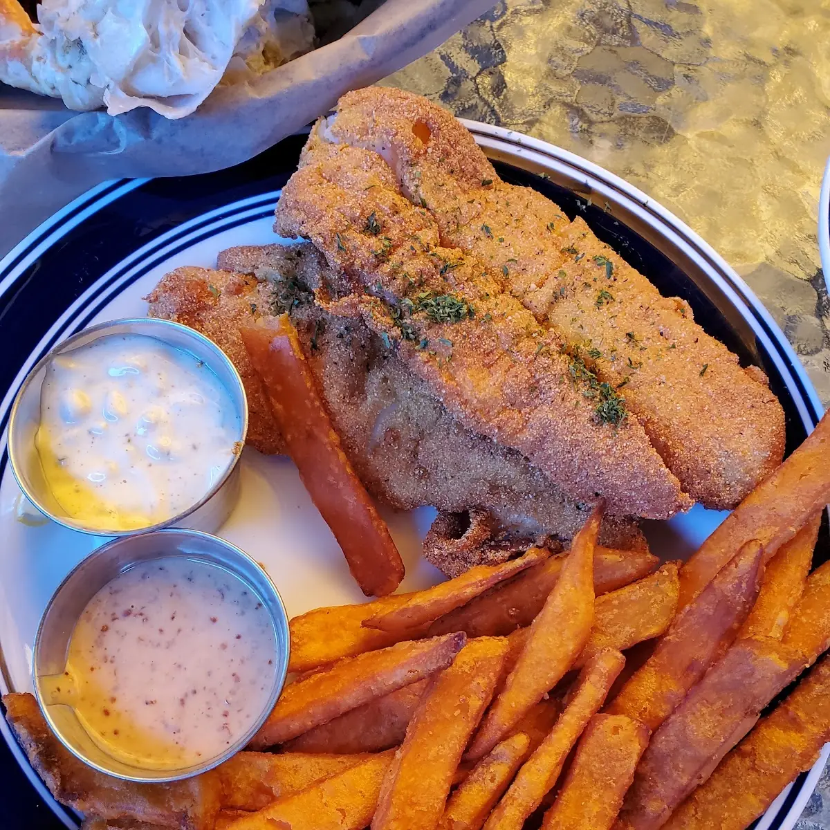 Catfish with Sweet Potato Fries