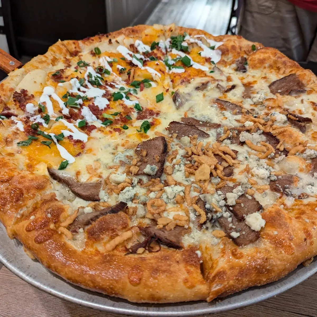 Cowboy Cheesesteak Pizza