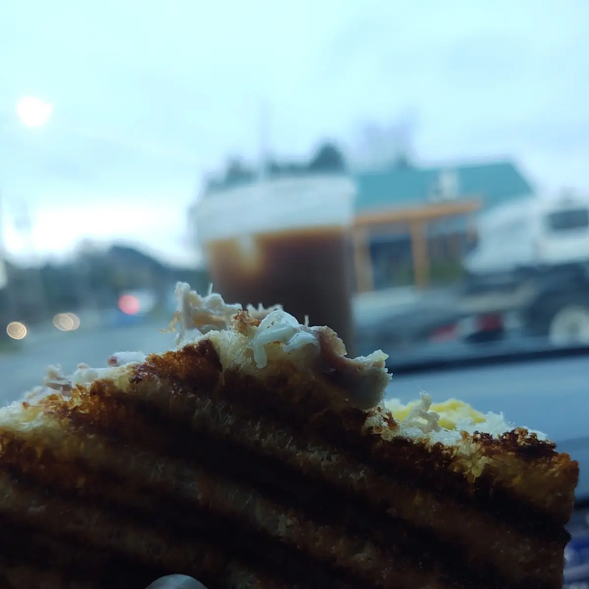 Grilled Cheese Breakfast Sandwich Special with Pulled Pork