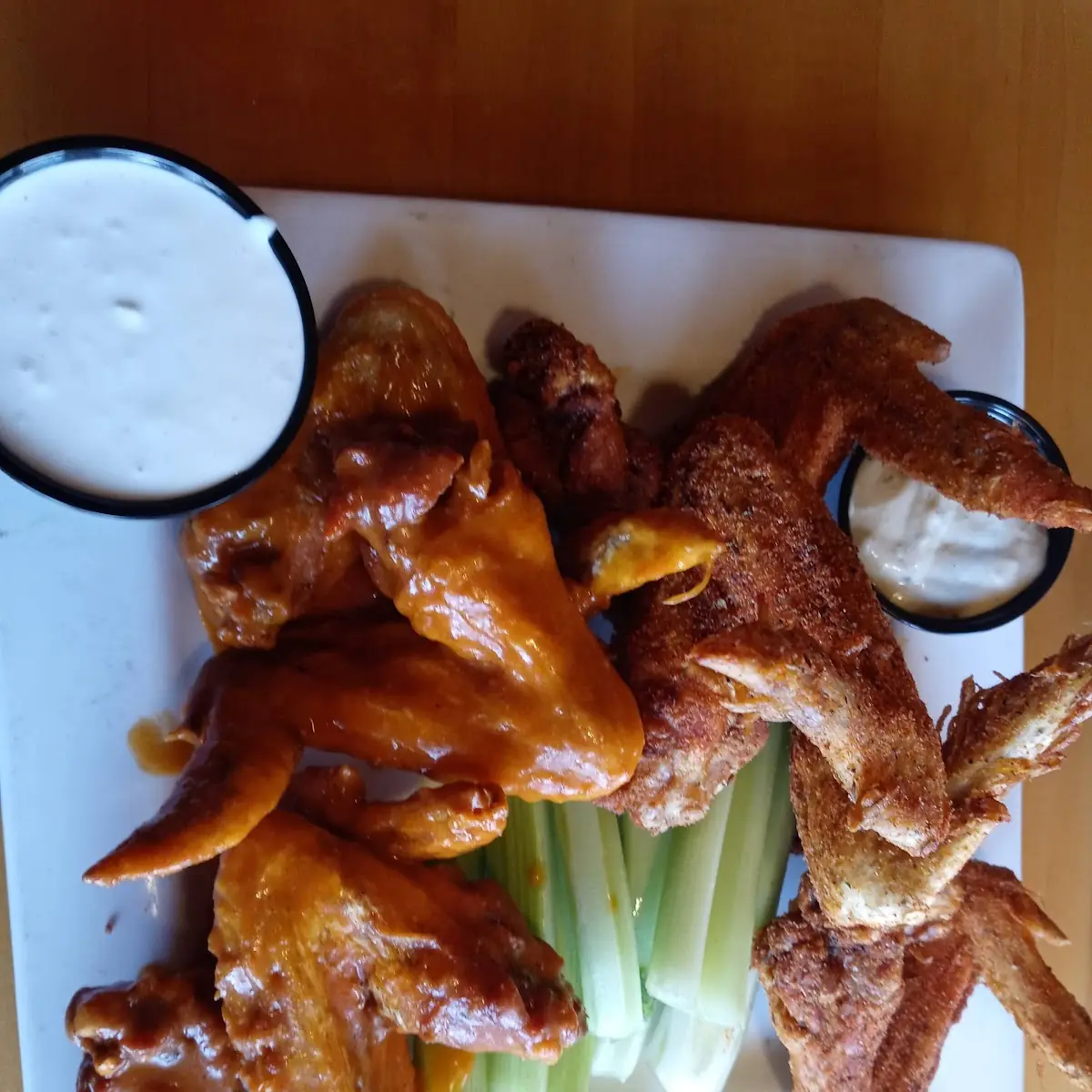 Half Buffalo Wings Half Bomba Wings