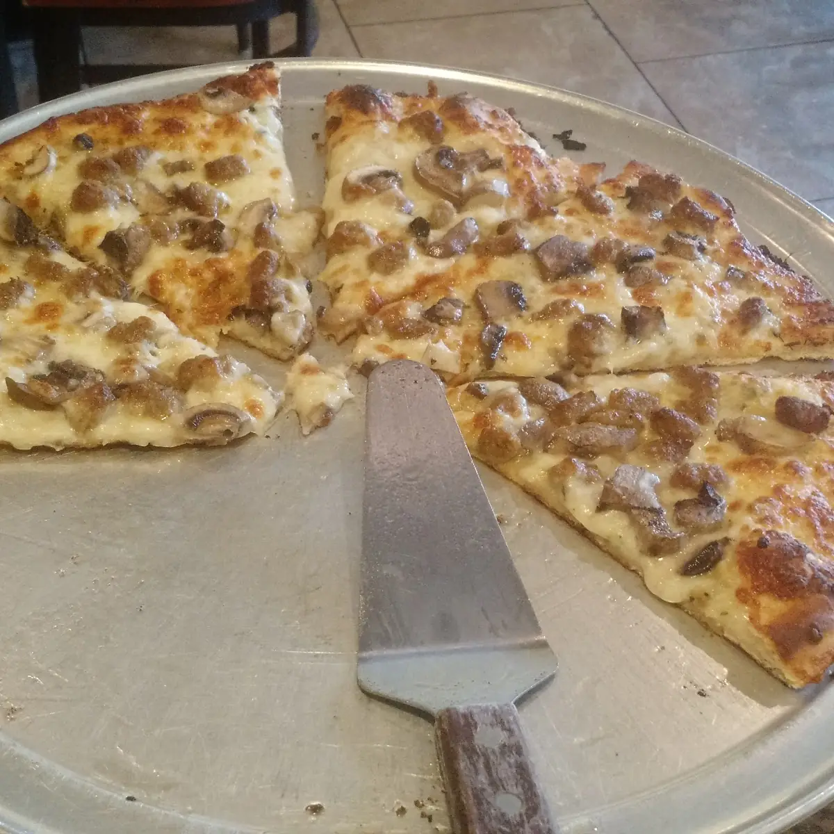 Sausage and Mushroom Pizza