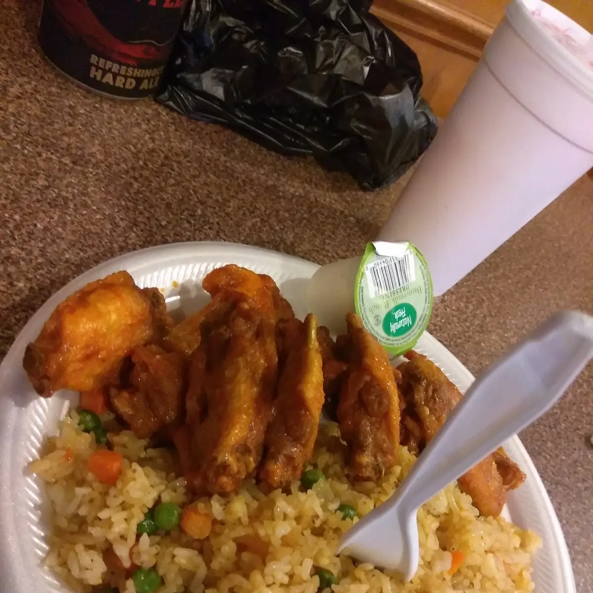 Mild Wings and Shrimp Fried Rice