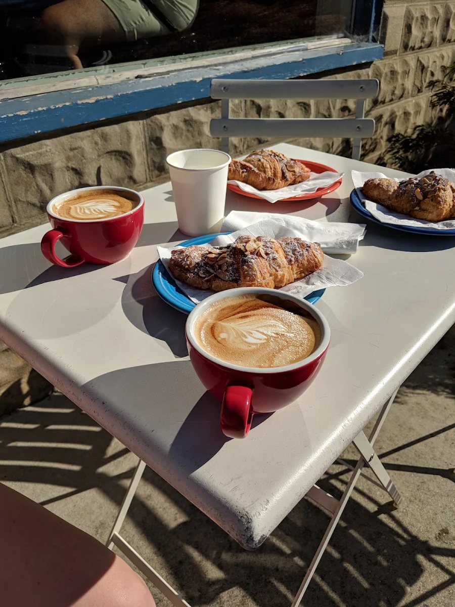Latte and Almond Croissant
