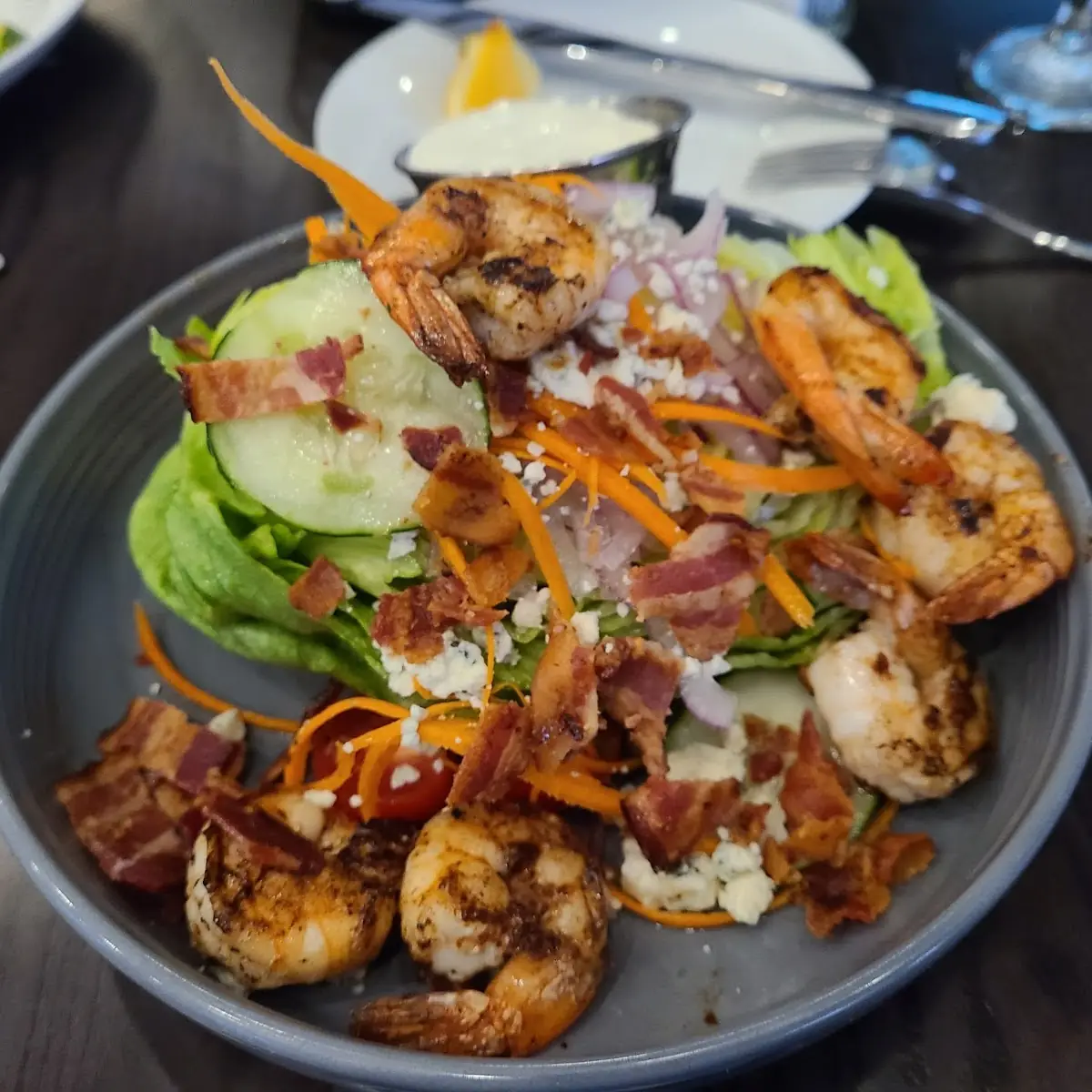 Wedge Salad with Grilled Shrimp
