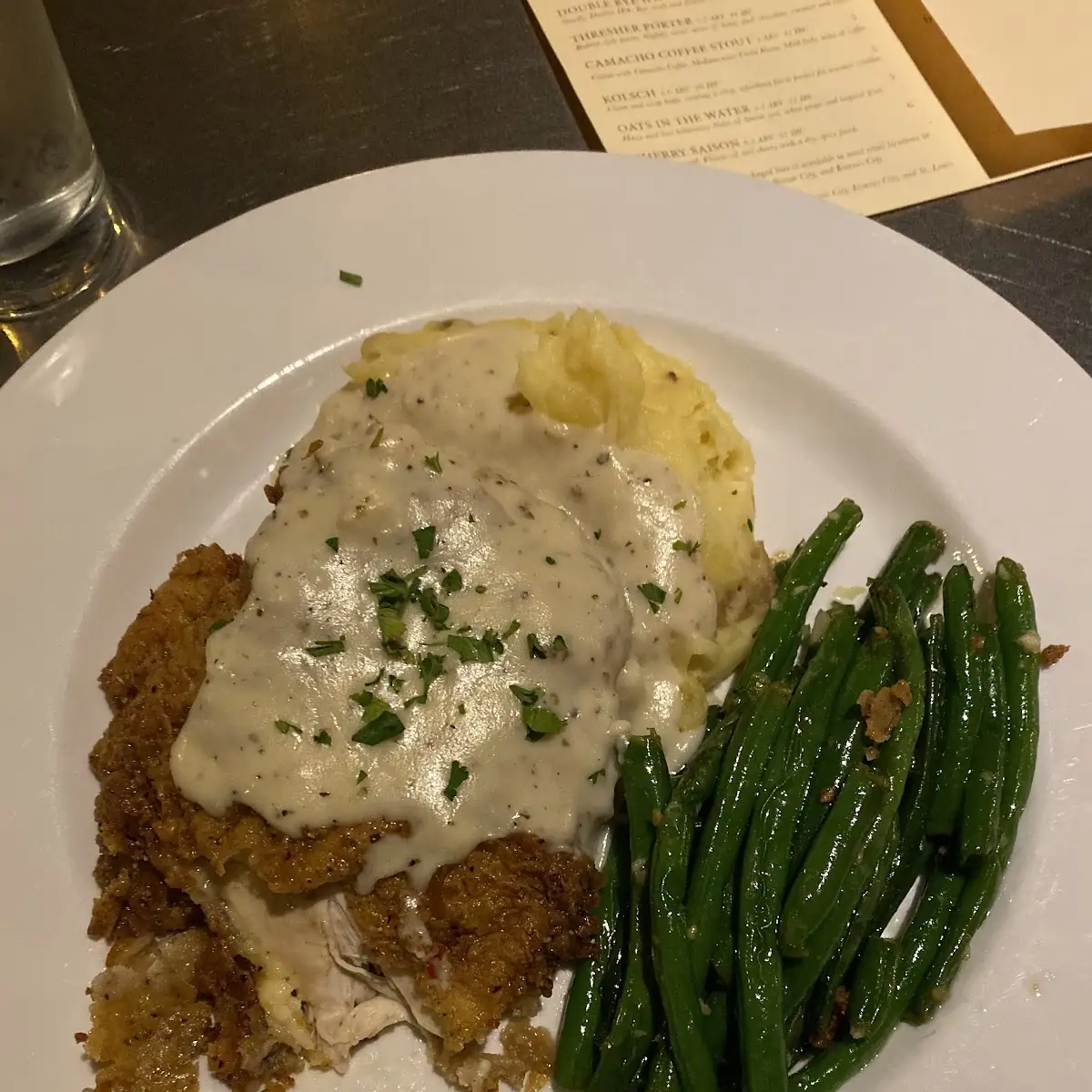 Fried Chicken with Green Beans