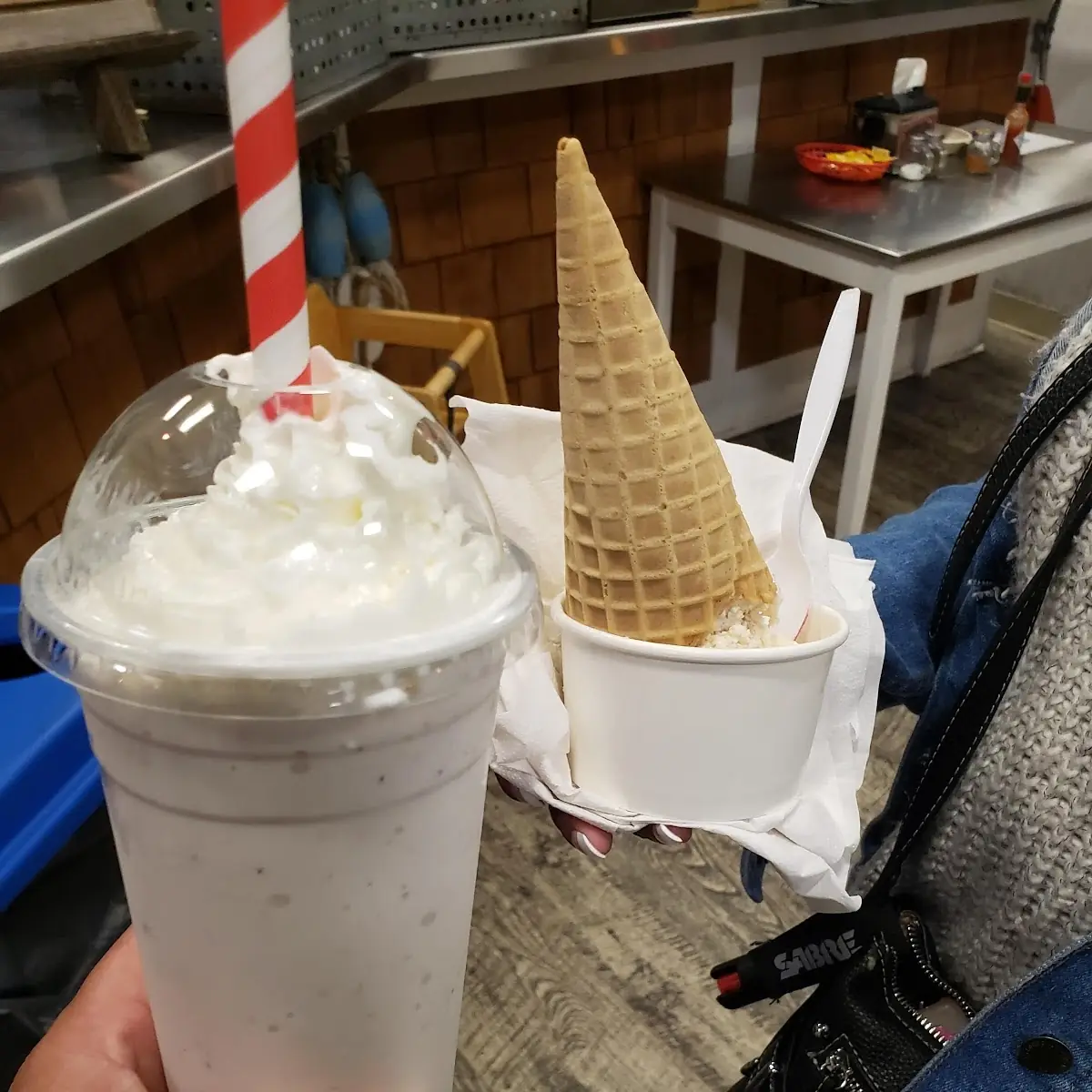 Strawberry Shake and Apple Pie Ice Cream