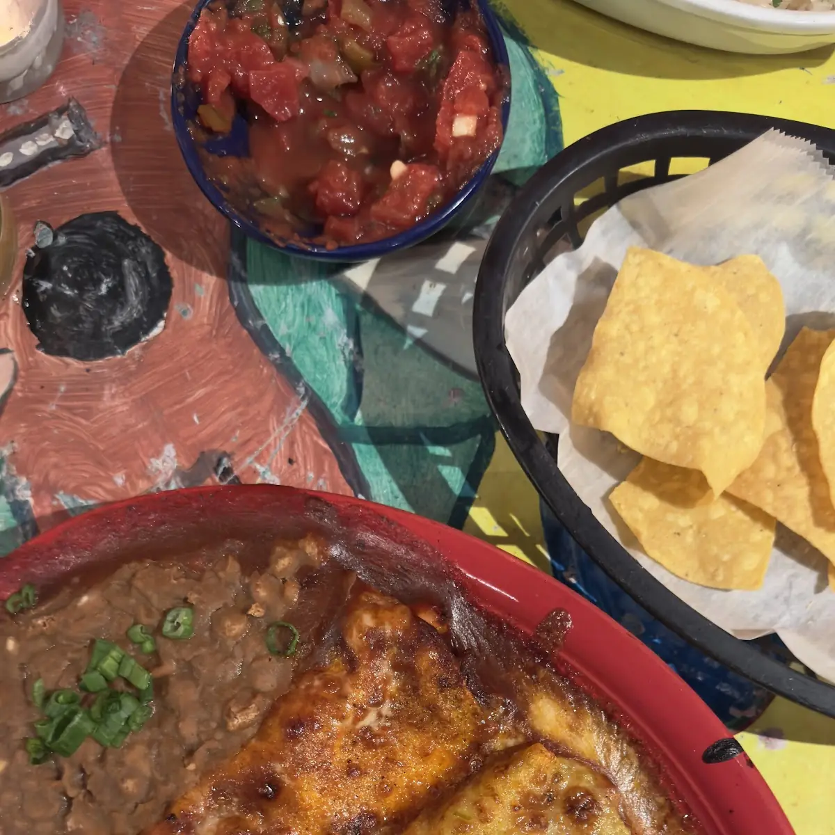 Chicken Enchiladas with Refried Beans