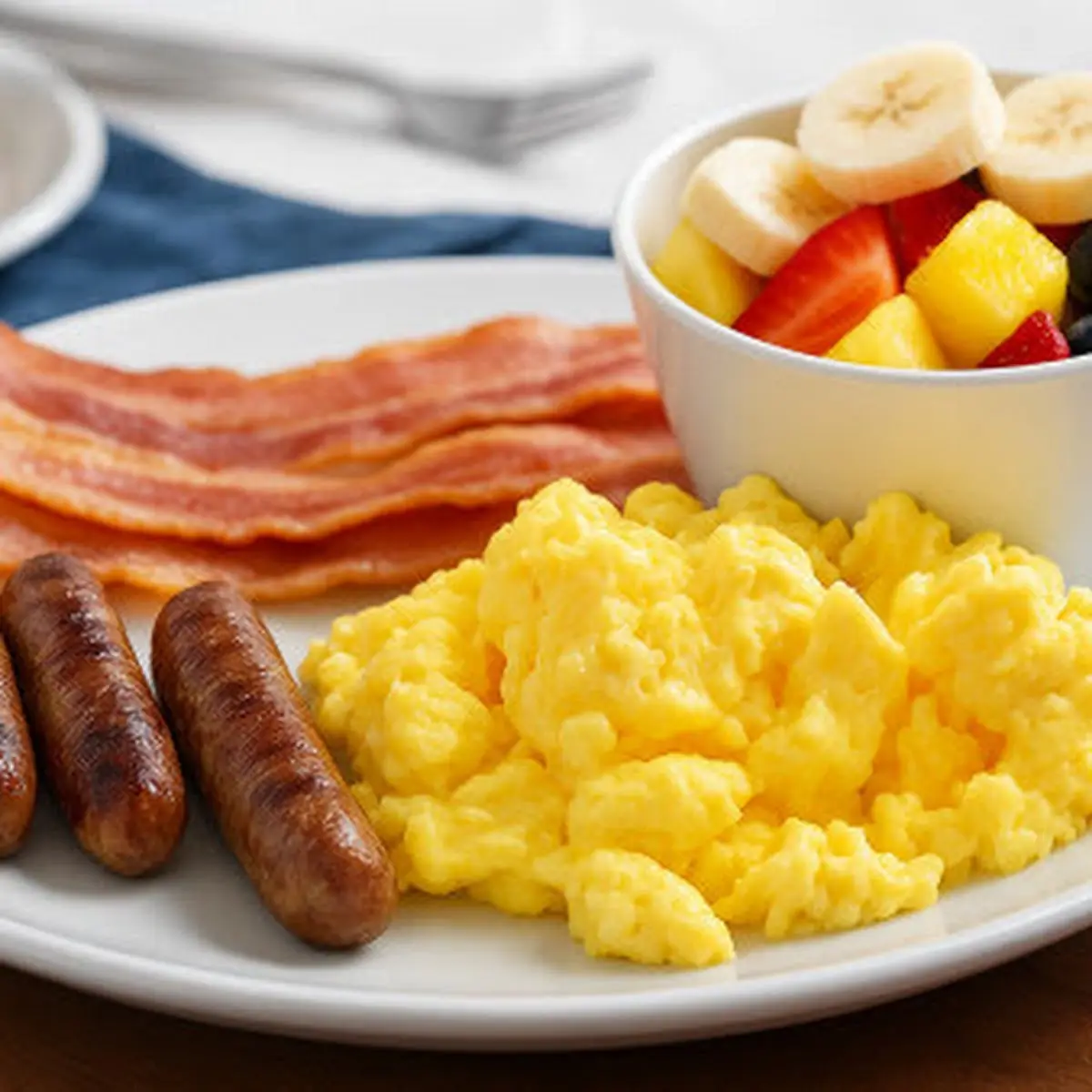Diced Ham and 2 Scrambled Eggs